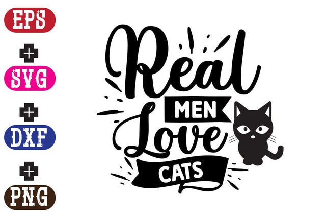 Real men Love Cats SVG Nurstore 