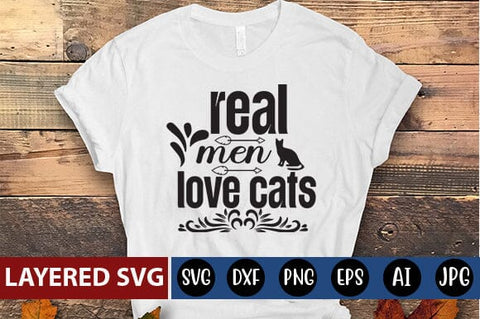 real men love cats Svg SVG Blessedprint 