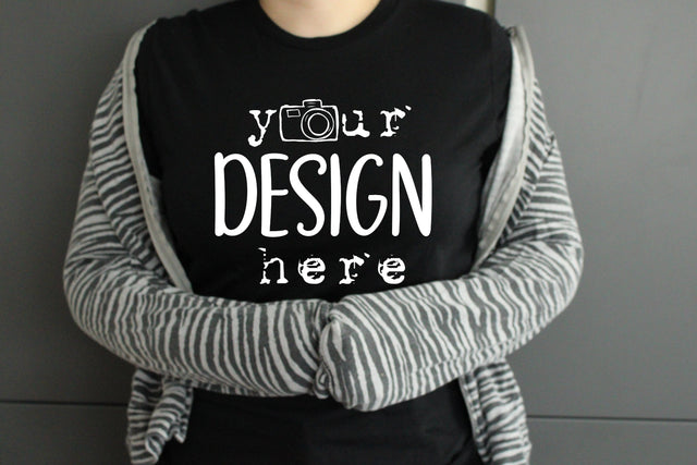 REAL SHIRT MOCKUP, Real Tshirt Mockup, Black Mug Mockup, Black Bella Canvas 3001 T-shirt Mockup, Model Mockup, Curvy Woman,Jpg file Mock Up Photo ArtStudio 