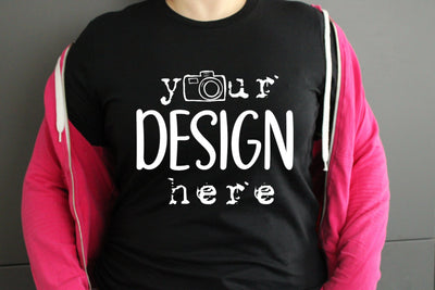 REAL SHIRT MOCKUP, Real Tshirt Mockup, Black Mug Mockup, Black Bella Canvas 3001 T-shirt Mockup, Model Mockup, Curvy Woman,Jpg file Mock Up Photo ArtStudio 