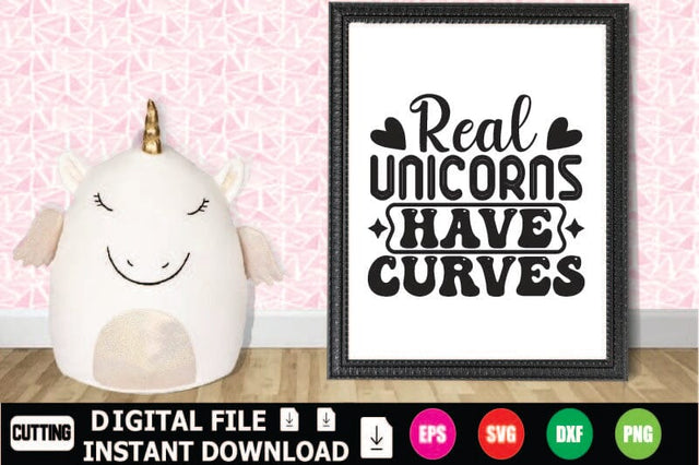 Real Unicorns Have Curves SVG Shahin alam 