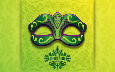 Realistic Brazilian carnival mask illustration SVG naemmiah021 