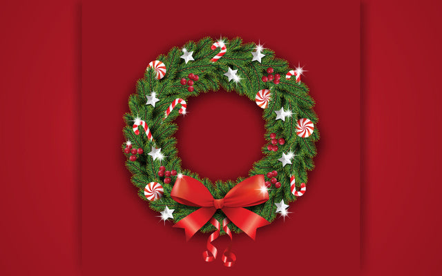 Realistic Christmas wreath template SVG naemmiah021 