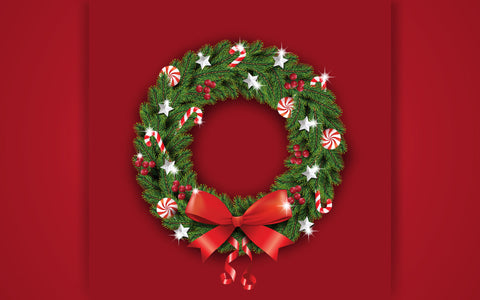 Realistic Christmas wreath template SVG naemmiah021 