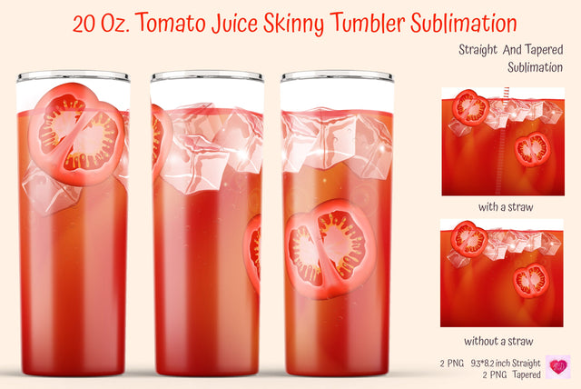 Realistic Drinks Tumbler. Summer Tumbler Wrap. Bloody Mary Sublimation Kseniia designer 
