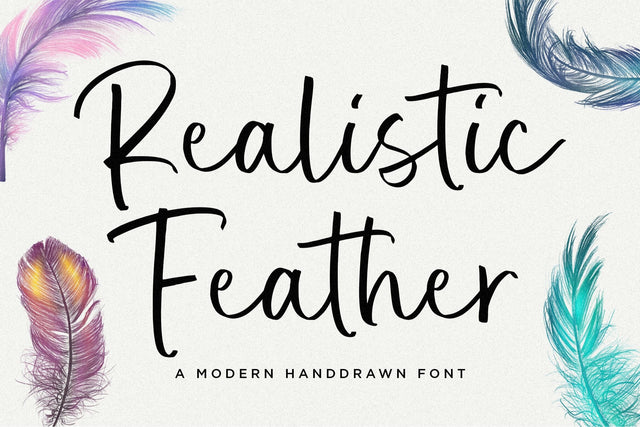Realistic Feather Font Font Balpirick 