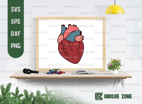 Realistic Heart SVG Bundle, Heart Silhouette, Real Human Heart Svg, Cardiology Svg, Human Heart Svg, SVG Unique Zone 