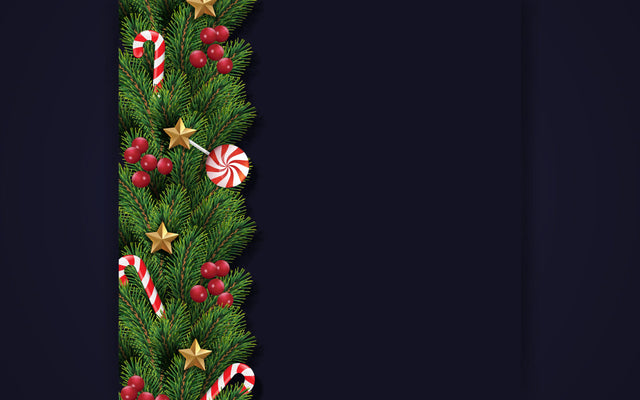 Realistic-looking Christmas tree branches decorated with berries stars SVG naemmiah021 