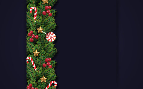 Realistic-looking Christmas tree branches decorated with berries stars SVG naemmiah021 