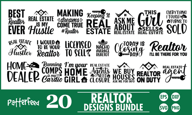 Realtor SVG Designs Bundle SVG PatternFeed8 