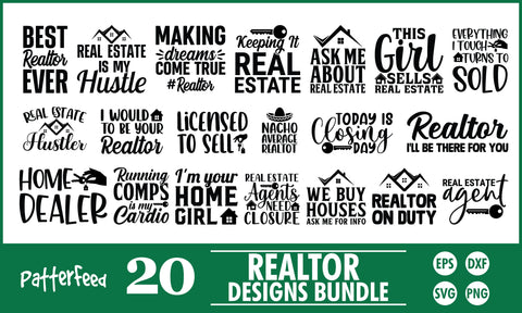 Realtor SVG Designs Bundle SVG PatternFeed8 