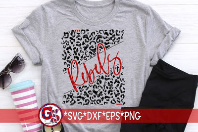Rebels Leopard Print SVG DXF EPS PNG SVG Greedy Stitches 