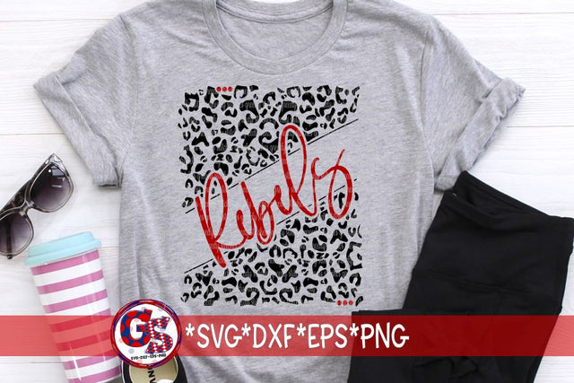 Rebels Leopard Print SVG DXF EPS PNG SVG Greedy Stitches 