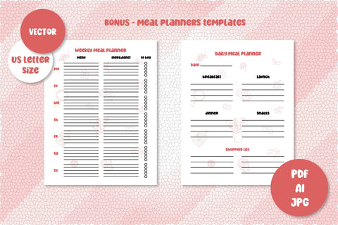 Recipe Book Templates | US Letter Printable Cooking Planner Sublimation AnnaViolet_store 