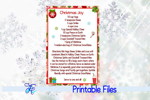 Recipe for Christmas Joy 3D Paper Family Creations 