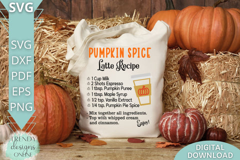 Recipe for Fall SVG Fall SVG I Kitchen SVG SVG Trendy Designs Online 