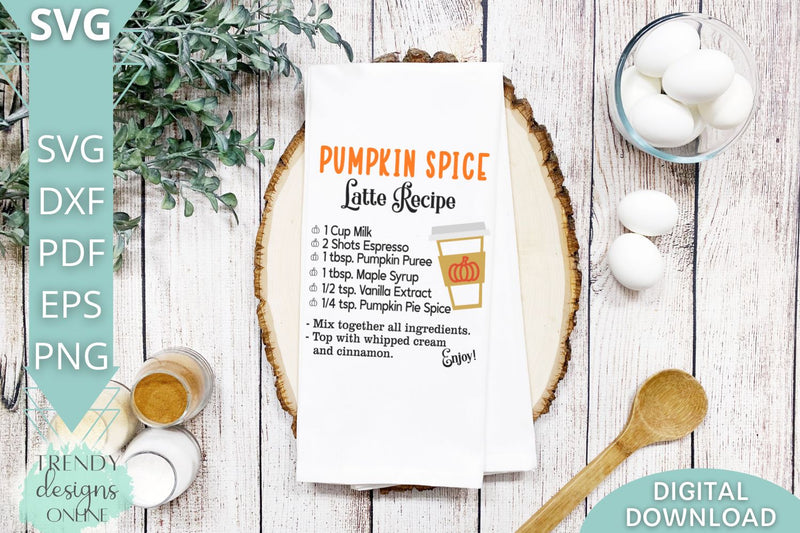Recipe for Fall SVG Fall SVG I Kitchen SVG SVG Trendy Designs Online 