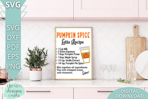 Recipe for Fall SVG Fall SVG I Kitchen SVG SVG Trendy Designs Online 