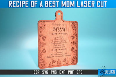 Recipe of a Best Mom Laser Cut SVG | Best Mom Laser SVG Design | CNC Files SVG Fly Design 