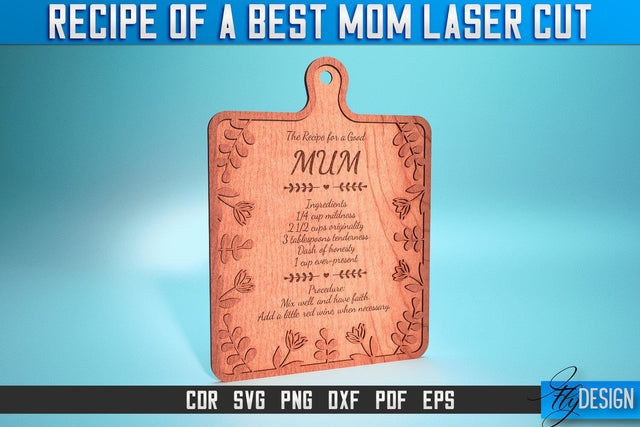 Recipe of a Best Mom Laser Cut SVG | Best Mom Laser SVG Design | CNC Files SVG Fly Design 