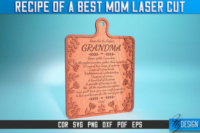 Recipe of a Best Mom Laser Cut SVG | Best Mom Laser SVG Design | CNC Files SVG Fly Design 