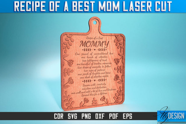 Recipe of a Best Mom Laser Cut SVG | Best Mom Laser SVG Design | CNC Files SVG Fly Design 