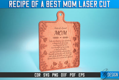 Recipe of a Best Mom Laser Cut SVG | Best Mom Laser SVG Design | CNC Files SVG Fly Design 
