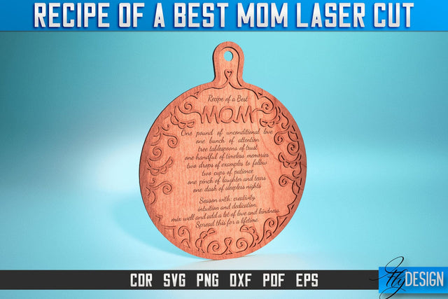 Recipe of a Best Mom Laser Cut SVG | Best Mom Laser SVG Design | CNC Files SVG Fly Design 