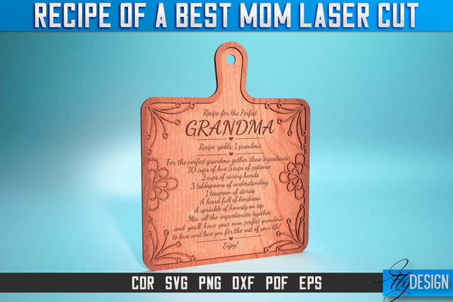 Recipe of a Best Mom Laser Cut SVG | Best Mom Laser SVG Design | CNC Files SVG Fly Design 