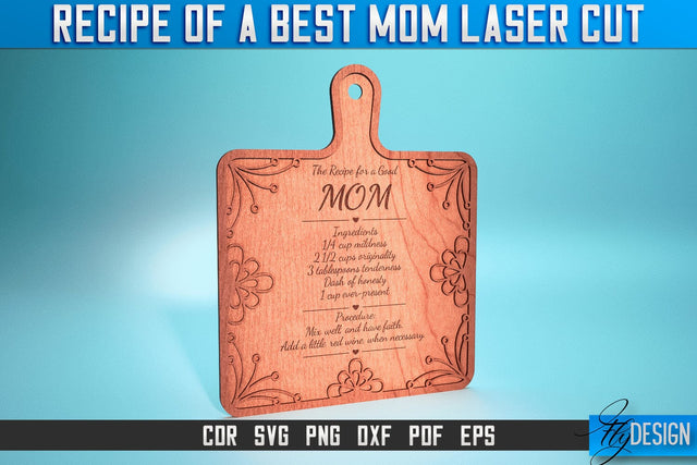 Recipe of a Best Mom Laser Cut SVG | Best Mom Laser SVG Design | CNC Files SVG Fly Design 