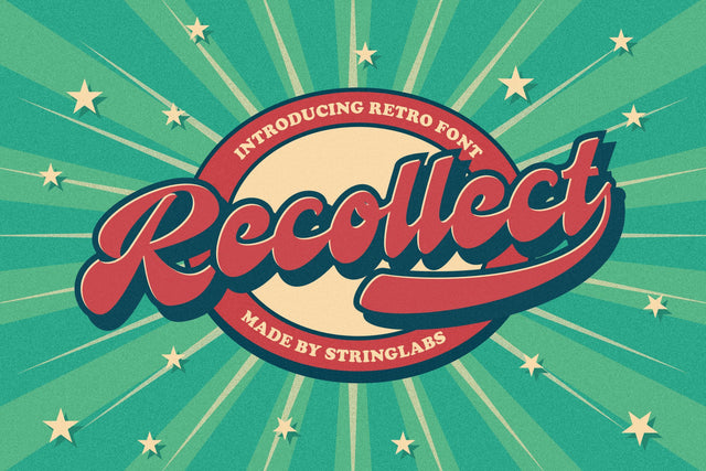 Recollet - Retro Bold Script Font Font StringLabs 
