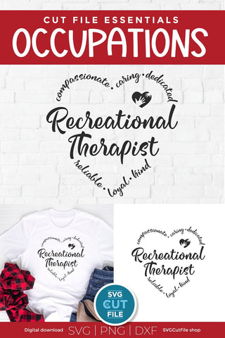 Recreational Therapist svg, a play therapist svg file for crafters SVG SVG Cut File 