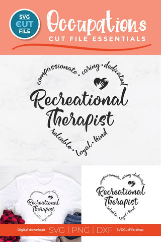 Recreational Therapist svg, a play therapist svg file for crafters SVG SVG Cut File 