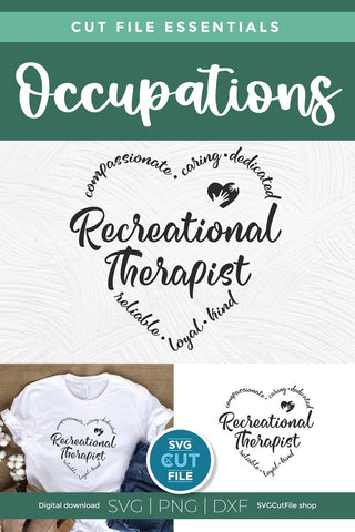 Recreational Therapist svg, a play therapist svg file for crafters SVG SVG Cut File 