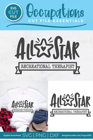 Recreational therapist svg all star SVG SVG Cut File 