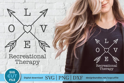 Recreational therapist svg, love arrows svg SVG SVG Cut File 