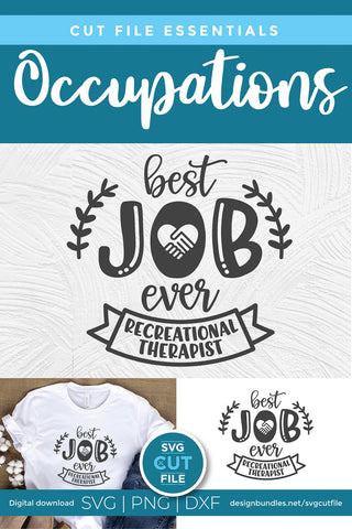 Recreational therapist svg, recreational therapy best job svg SVG SVG Cut File 
