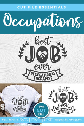 Recreational therapist svg, recreational therapy best job svg SVG SVG Cut File 