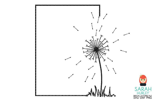 Rectangle Dandelion Frame SVG Sarah Hurley 
