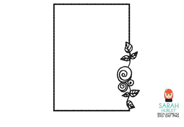 Rectangle Floral Frame SVG Sarah Hurley 