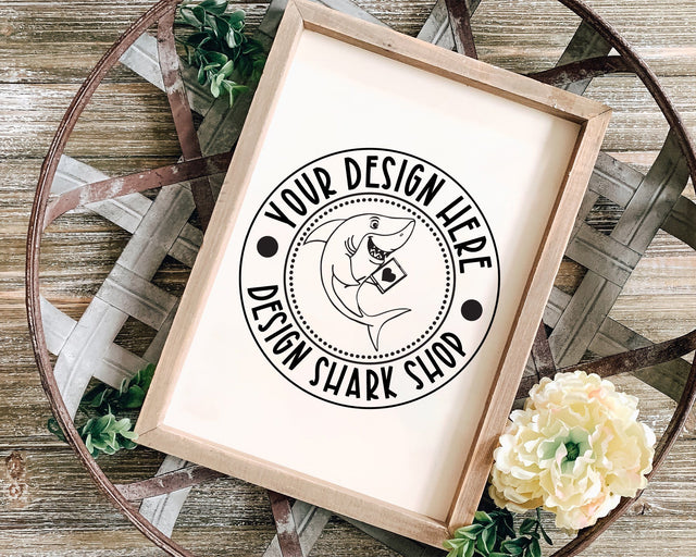 Rectangular Farmhouse Sign Mock Up Mock Up Photo Design Shark 