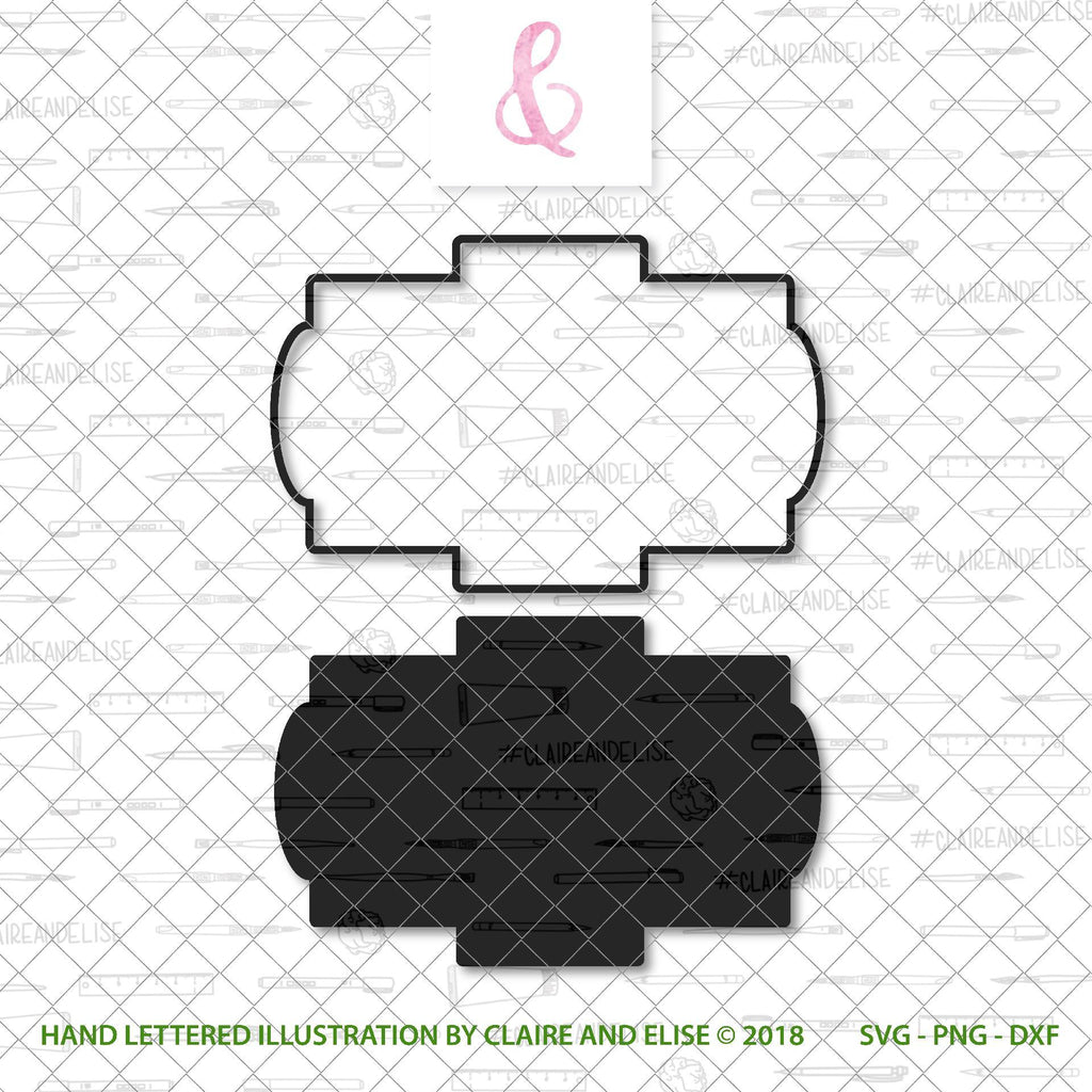 Rectangle Frame Monogram Monogram Frame C|31046|Regular Cut