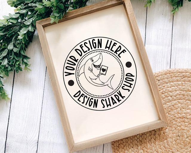 Rectangular Sign With Greenery Mock Up Mock Up Photo Design Shark 