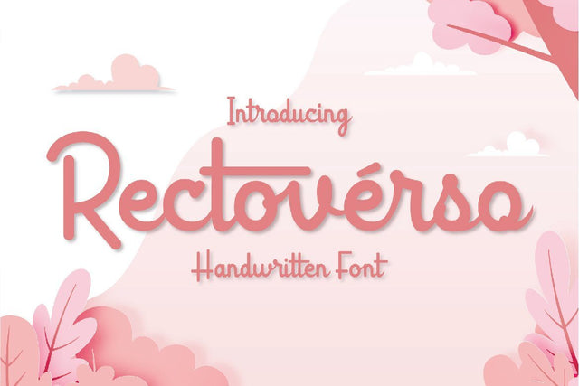 Rectoverso Script Font studioalmeera 