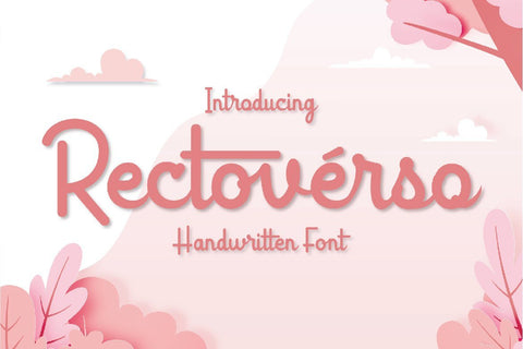 Rectoverso Script Font studioalmeera 