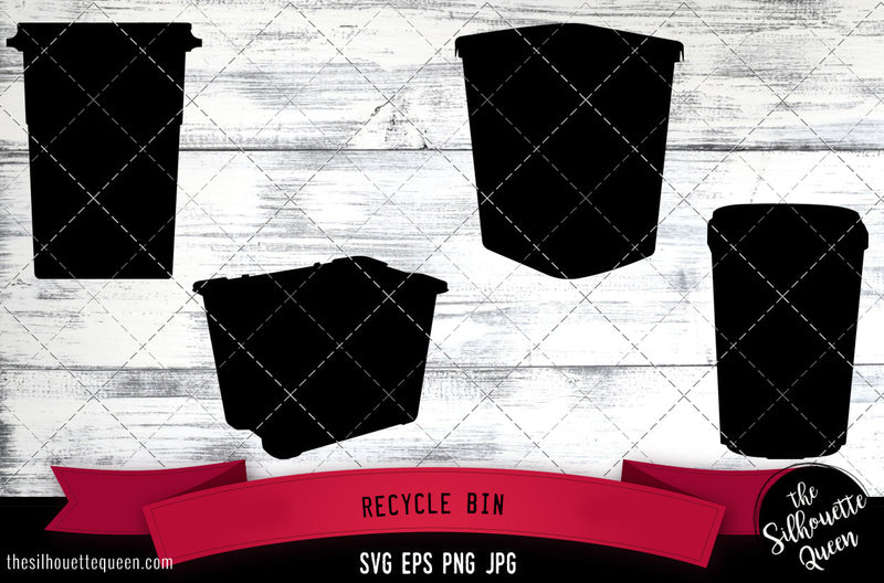 Recycle Bin Silhouette Vector SVG SVG Loveleen Kaur 