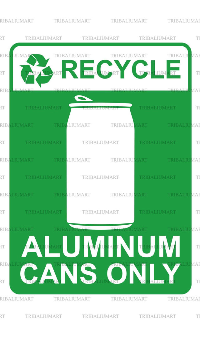 Recycle sign - aluminum cans only SVG TribaliumArtSF 