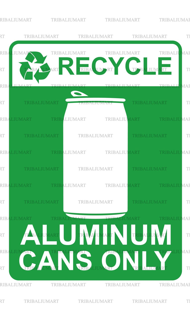 Recycle sign - aluminum cans only SVG TribaliumArtSF 