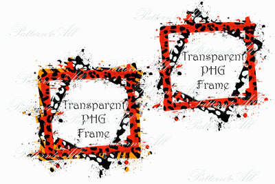 Red and Black, Tiger, Cheetah Frames Sublimation ArtStudio 