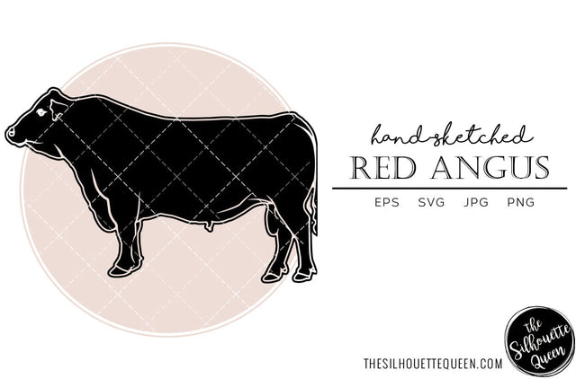 Red Angus Sketch Vector SVG Loveleen Kaur 